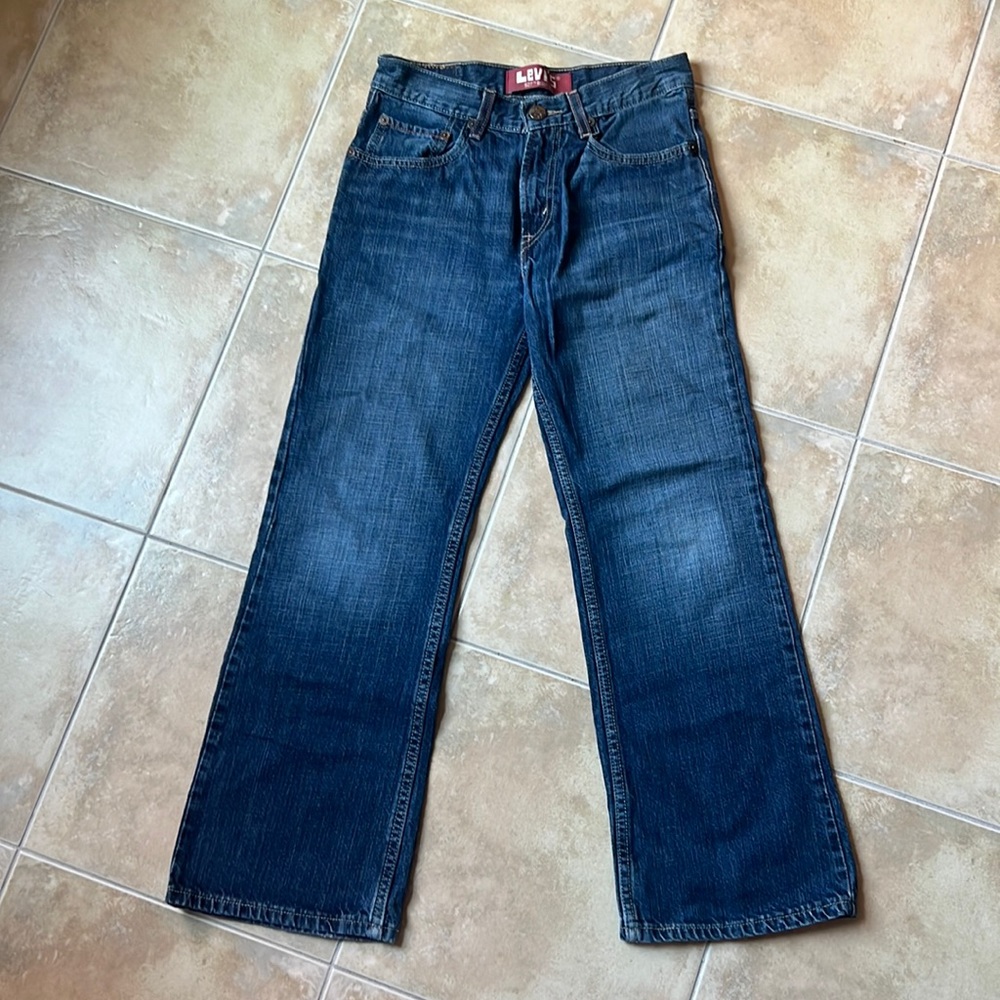 Levis 527 Boot Cut Dark Wash Denim